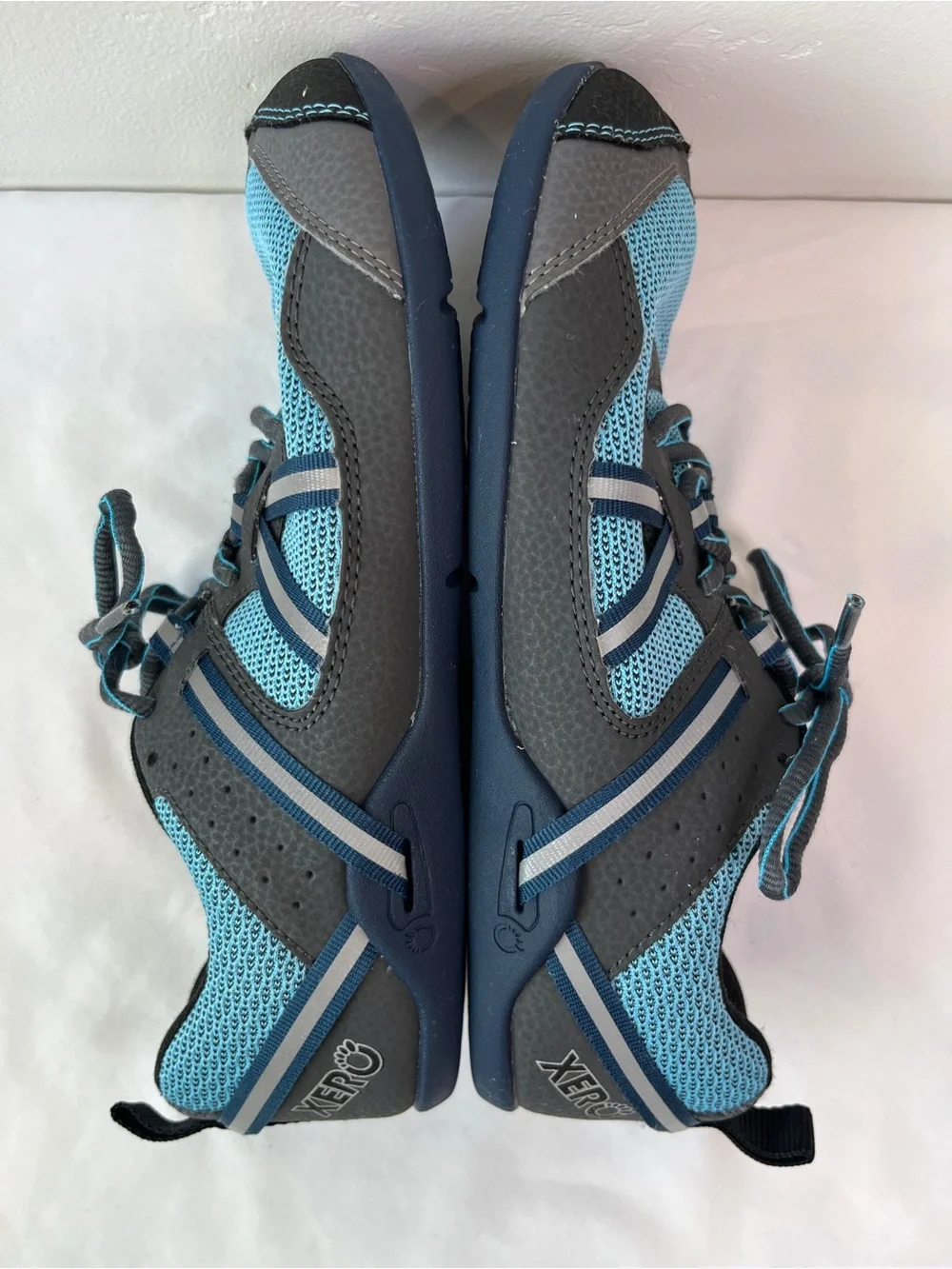 Xero Shoes Prio Blue Gray Barefoot Minimalist Cross Trainer Sneaker Womens 8.5
